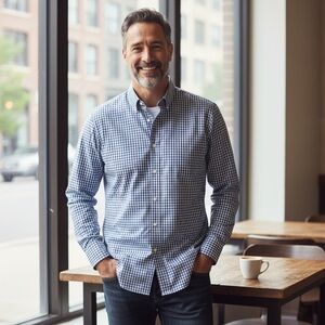 ⚡️Ralph Lauren Men's checked oxford size 18 34/35